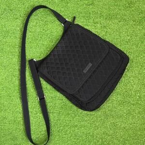 Vera Bradley Black‎ Quilted Crossbody Bag Adjustable Purse
